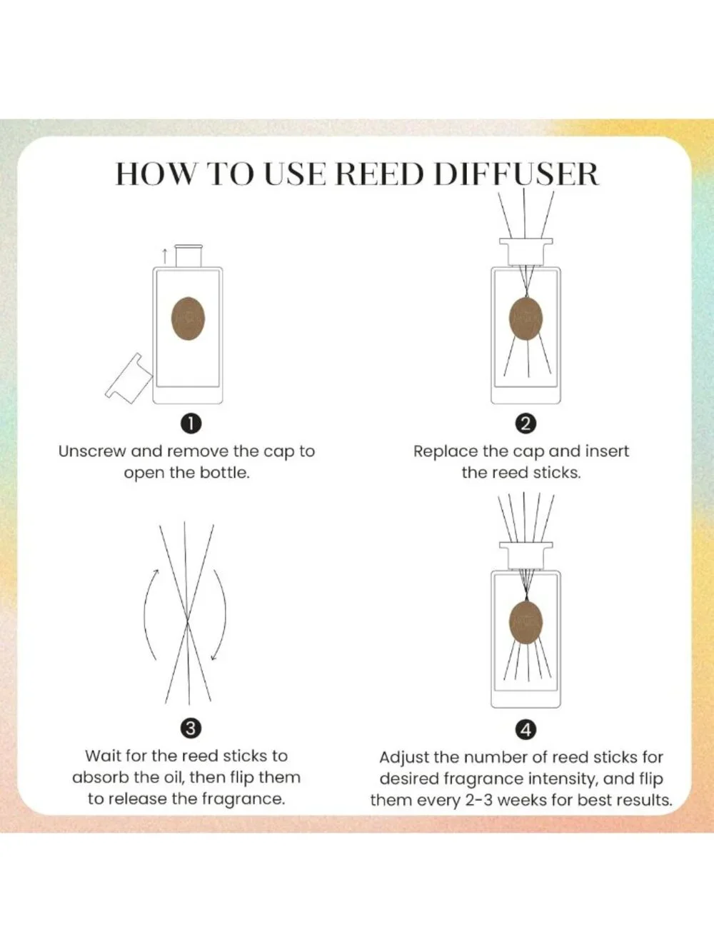 Large Reed Diffuser Set - Fresh Grapefruit Scent, Non-Toxic Essential Oil for